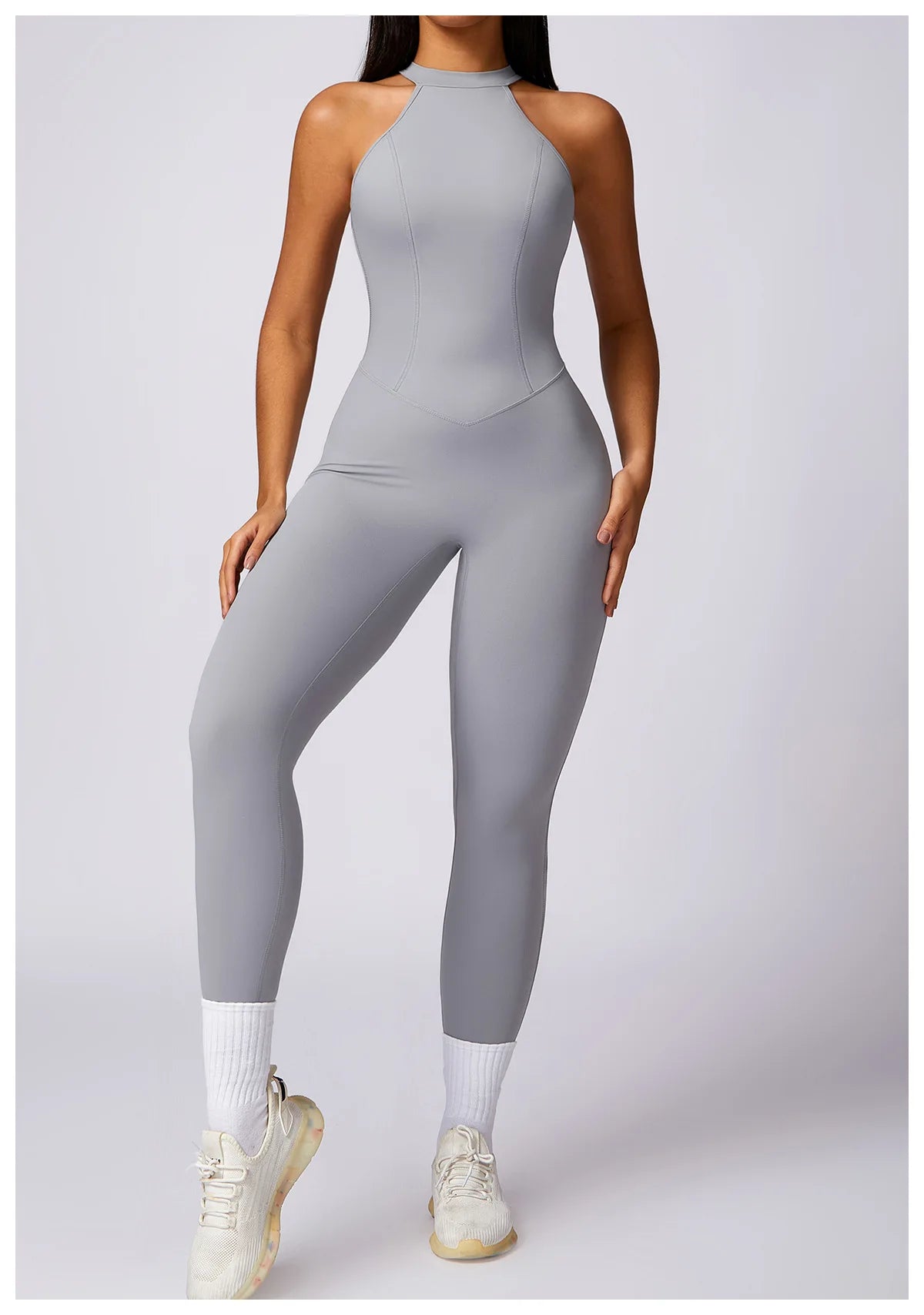 High-Neck Sculpt Jumpsuit - Minimal Effort. Maximum Polish.