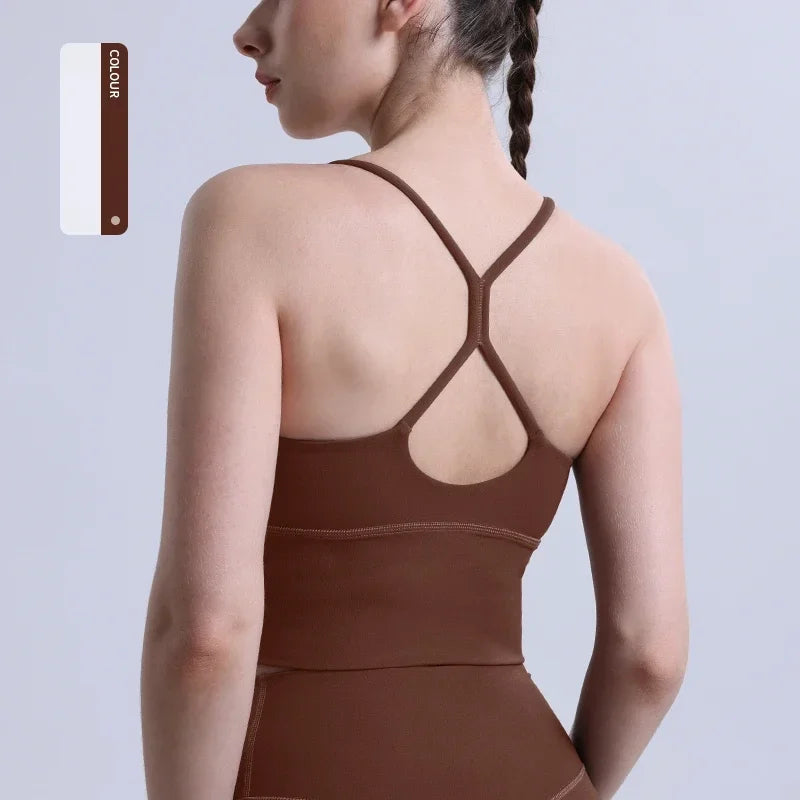Longline Cross-Back Sports Bra - Light. Lifted.