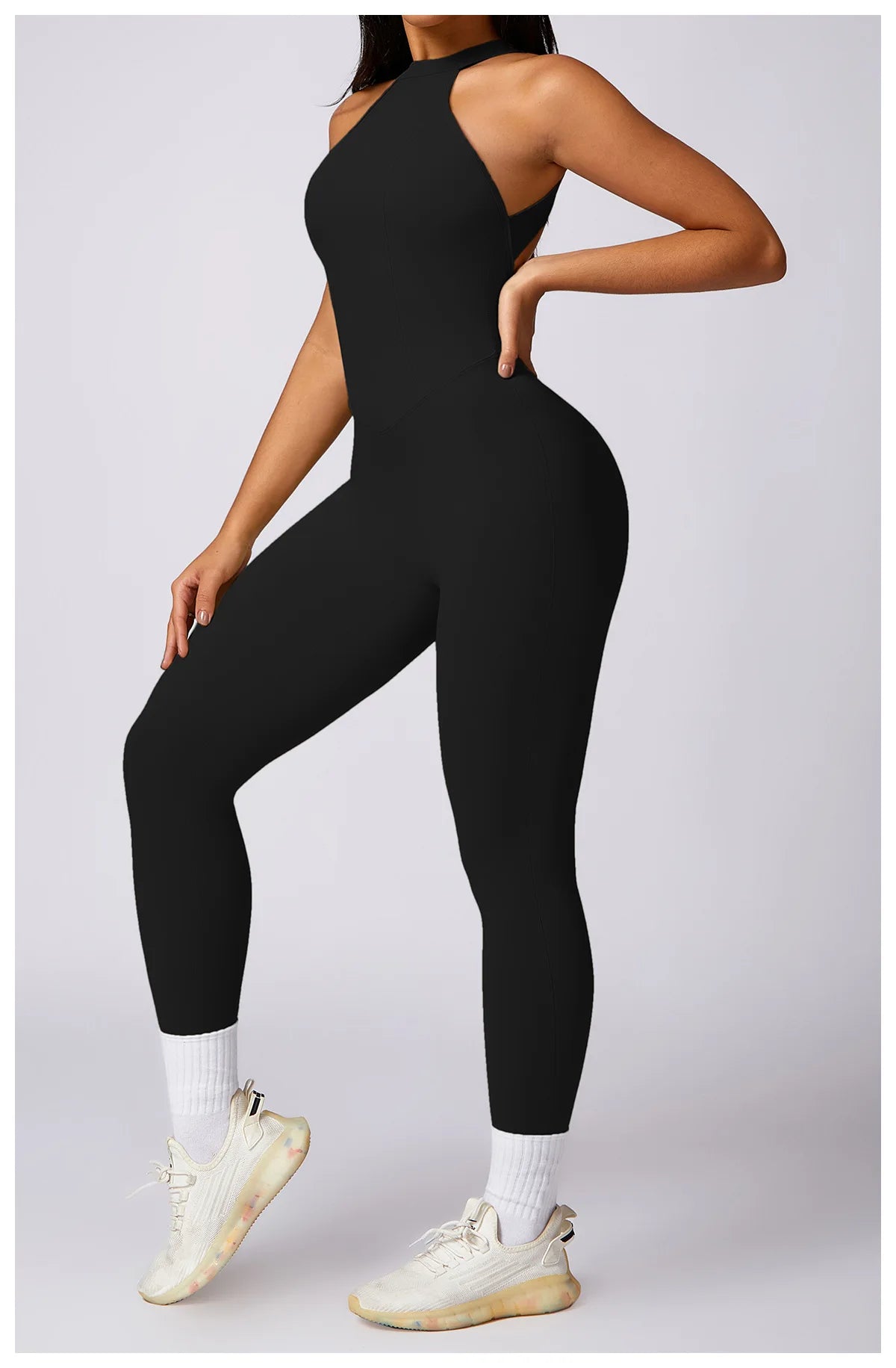 High-Neck Sculpt Jumpsuit - Minimal Effort. Maximum Polish.