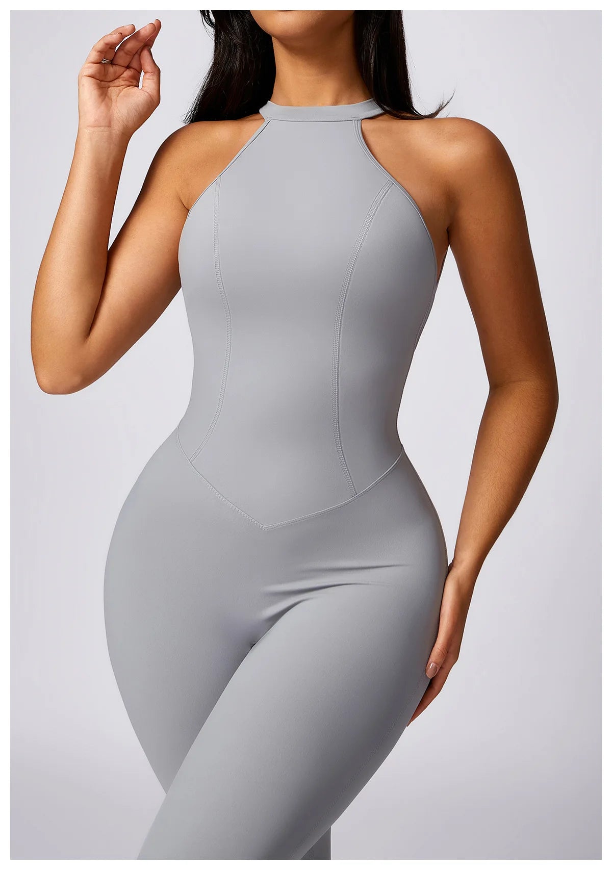 High-Neck Sculpt Jumpsuit - Minimal Effort. Maximum Polish.