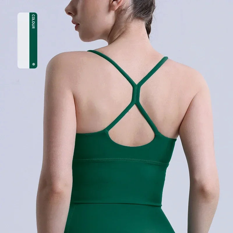 Longline Cross-Back Sports Bra - Light. Lifted.