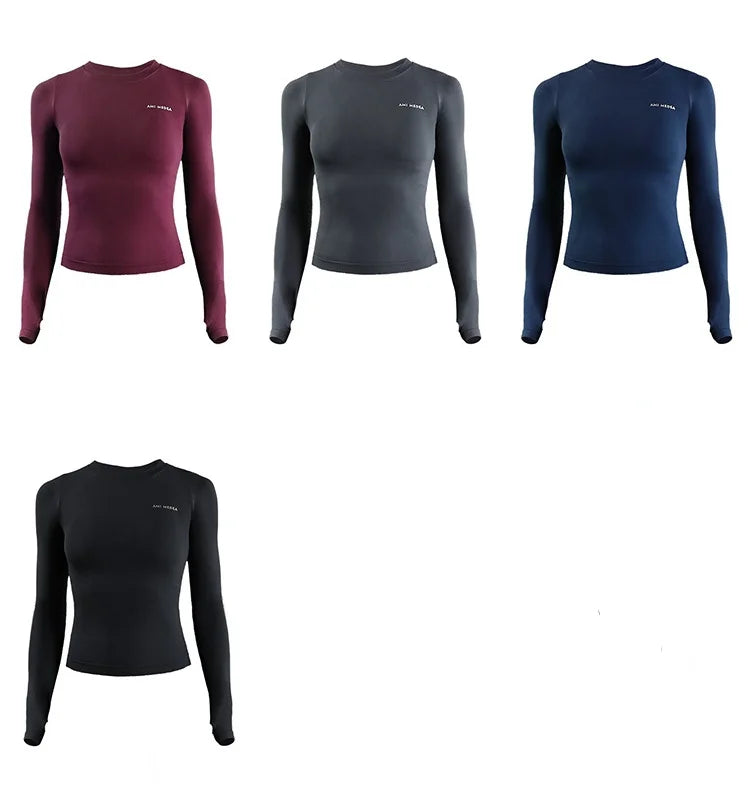 Seamless Long-Sleeve Gym Tee - Sleek. Sculpted. Stay-Put.