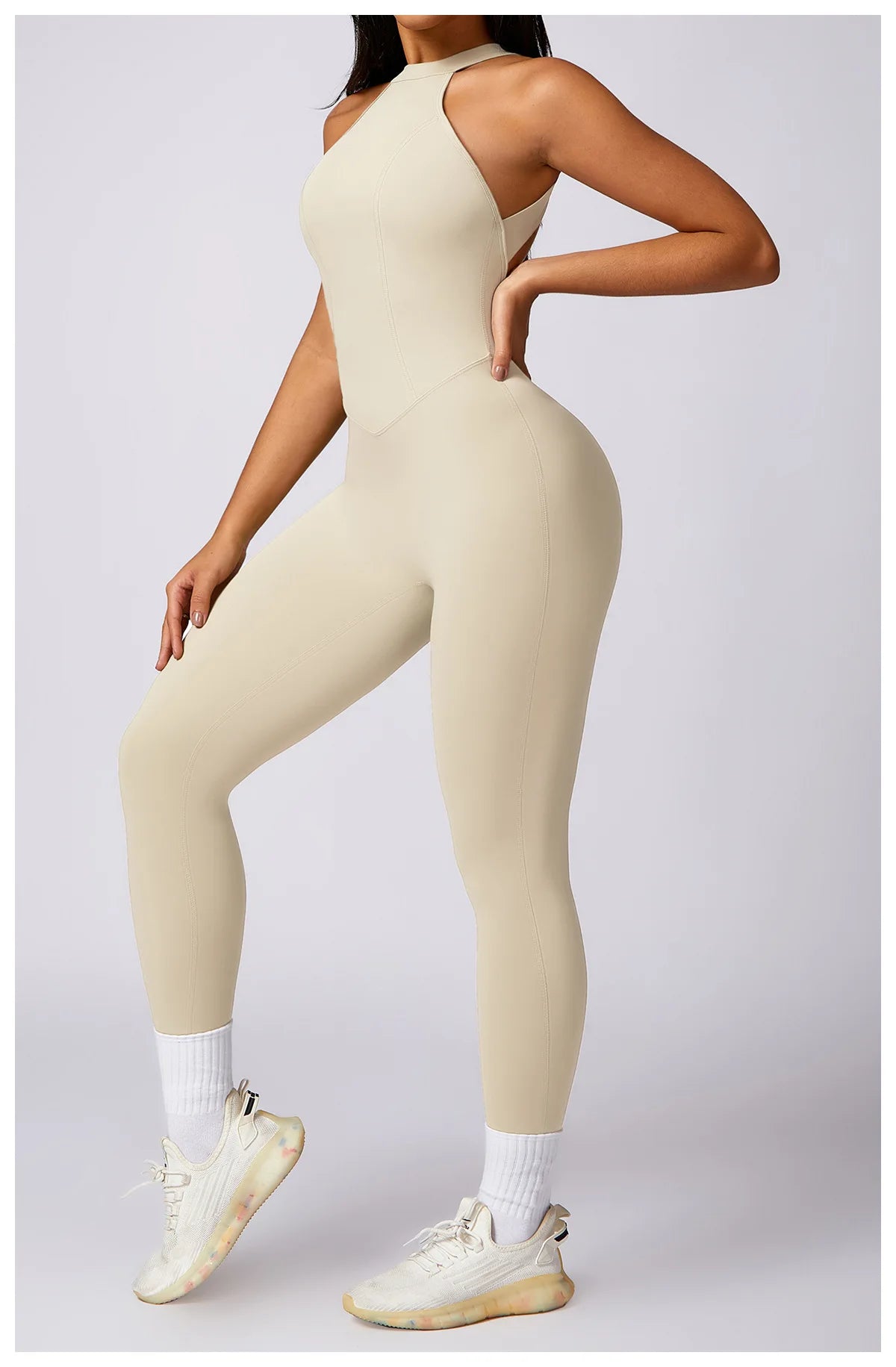 High-Neck Sculpt Jumpsuit - Minimal Effort. Maximum Polish.