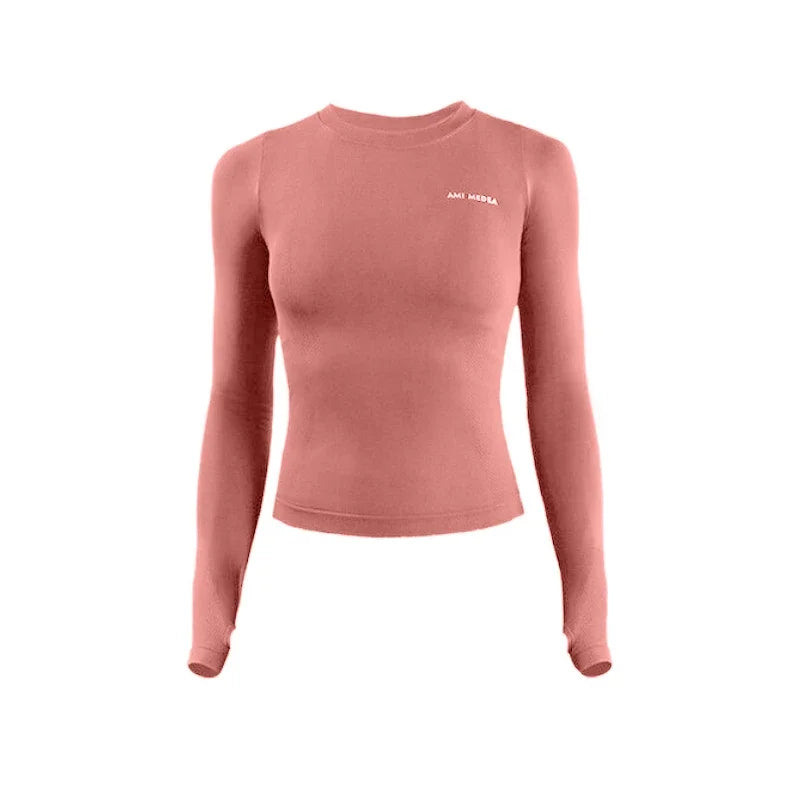 Seamless Long-Sleeve Gym Tee - Sleek. Sculpted. Stay-Put.