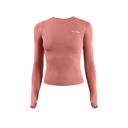 Seamless Long-Sleeve Gym Tee - Sleek. Sculpted. Stay-Put.
