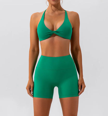 Twist-Front Strappy Sports Bra - Lift. Shape. Stay-Cool.