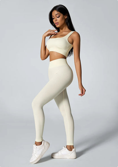 Seamless Ribbed High-Waist Leggings - Sculpt. Smooth. Squat-Proof.