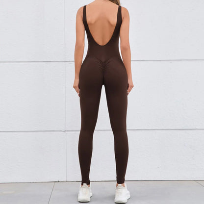 Scoop-Neck Sculpt Jumpsuit - One Piece. All Power.