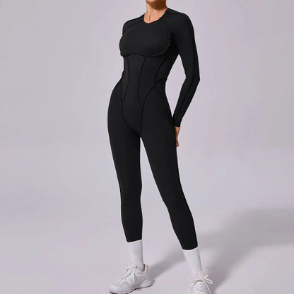 Long-Sleeve Sculpt Jumpsuit - Zip In? Zone In.