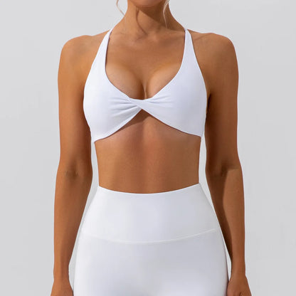 Twist-Front Strappy Sports Bra - Lift. Shape. Stay-Cool.