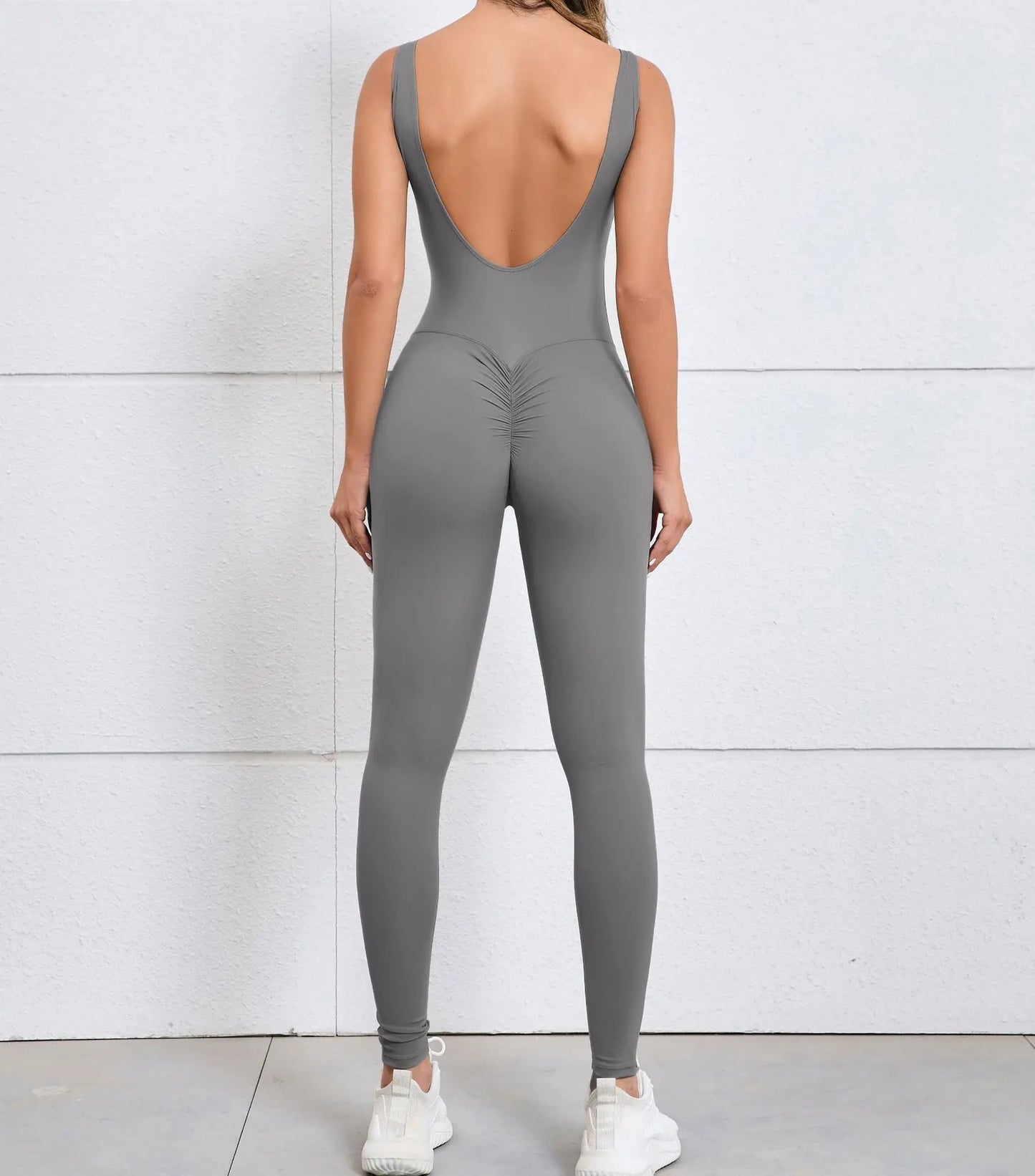 Scoop-Neck Sculpt Jumpsuit - One Piece. All Power.