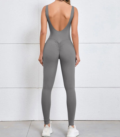 Scoop-Neck Sculpt Jumpsuit - One Piece. All Power.