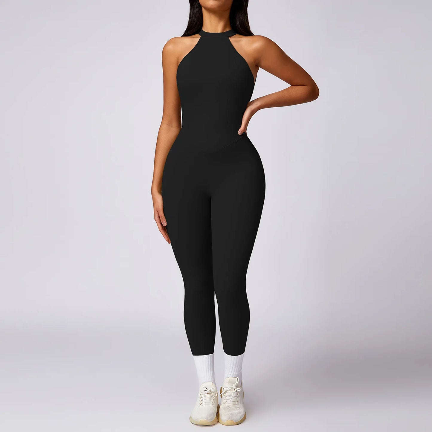 High-Neck Sculpt Jumpsuit - Minimal Effort. Maximum Polish.