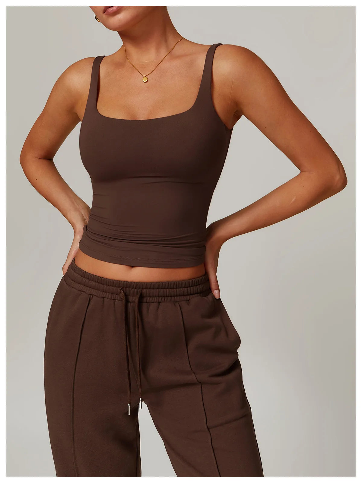 Square-Neck Longline Tank - Sleek Lines. Butter-Soft.