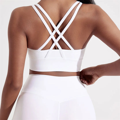 Criss-Cross Back Longline Sports Bra - Sleek Straps. Serious Support.