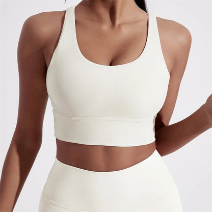 Criss-Cross Back Longline Sports Bra - Sleek Straps. Serious Support.