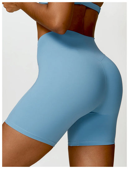 Buttery-Soft High-Waist Gym Shorts - Sculpt. Smooth. Stay-Put.
