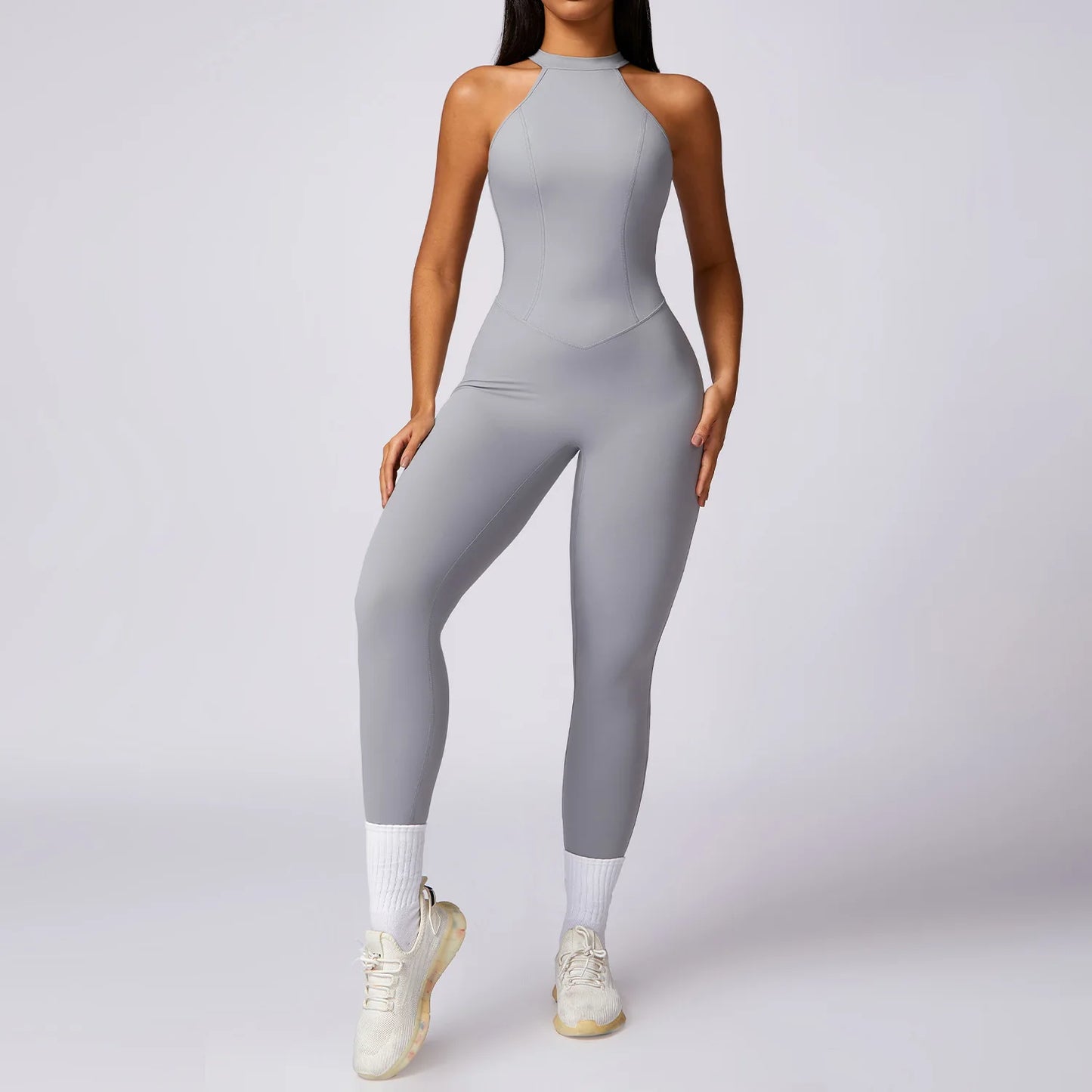 High-Neck Sculpt Jumpsuit - Minimal Effort. Maximum Polish.