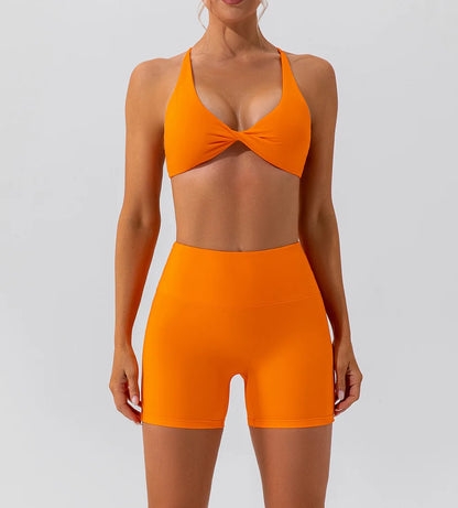 Twist-Front Strappy Sports Bra - Lift. Shape. Stay-Cool.