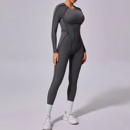 Long-Sleeve Sculpt Jumpsuit - Zip In? Zone In.