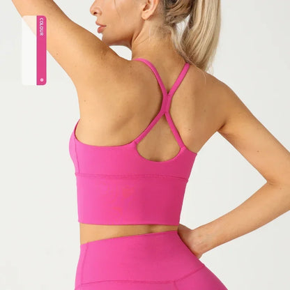 Longline Cross-Back Sports Bra - Light. Lifted.