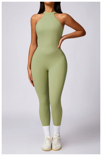 High-Neck Sculpt Jumpsuit - Minimal Effort. Maximum Polish.
