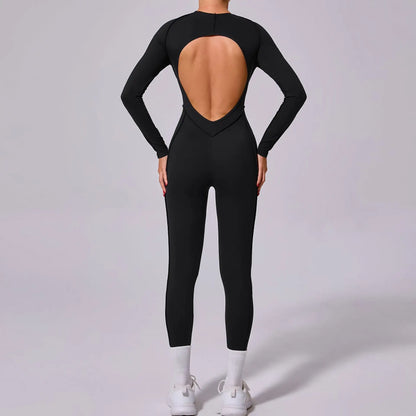 Long-Sleeve Sculpt Jumpsuit - Zip In? Zone In.