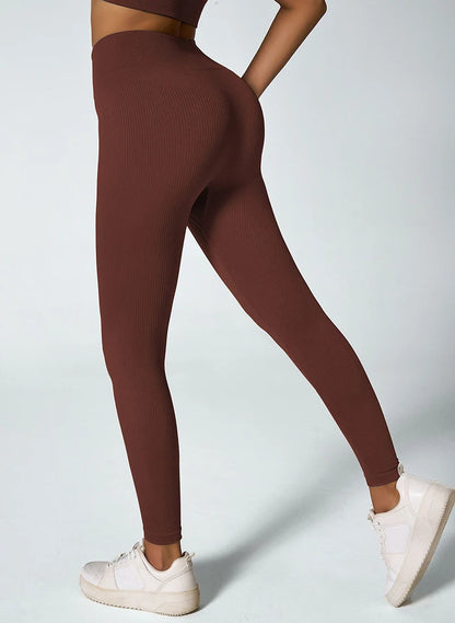 Seamless Ribbed High-Waist Leggings - Sculpt. Smooth. Squat-Proof.