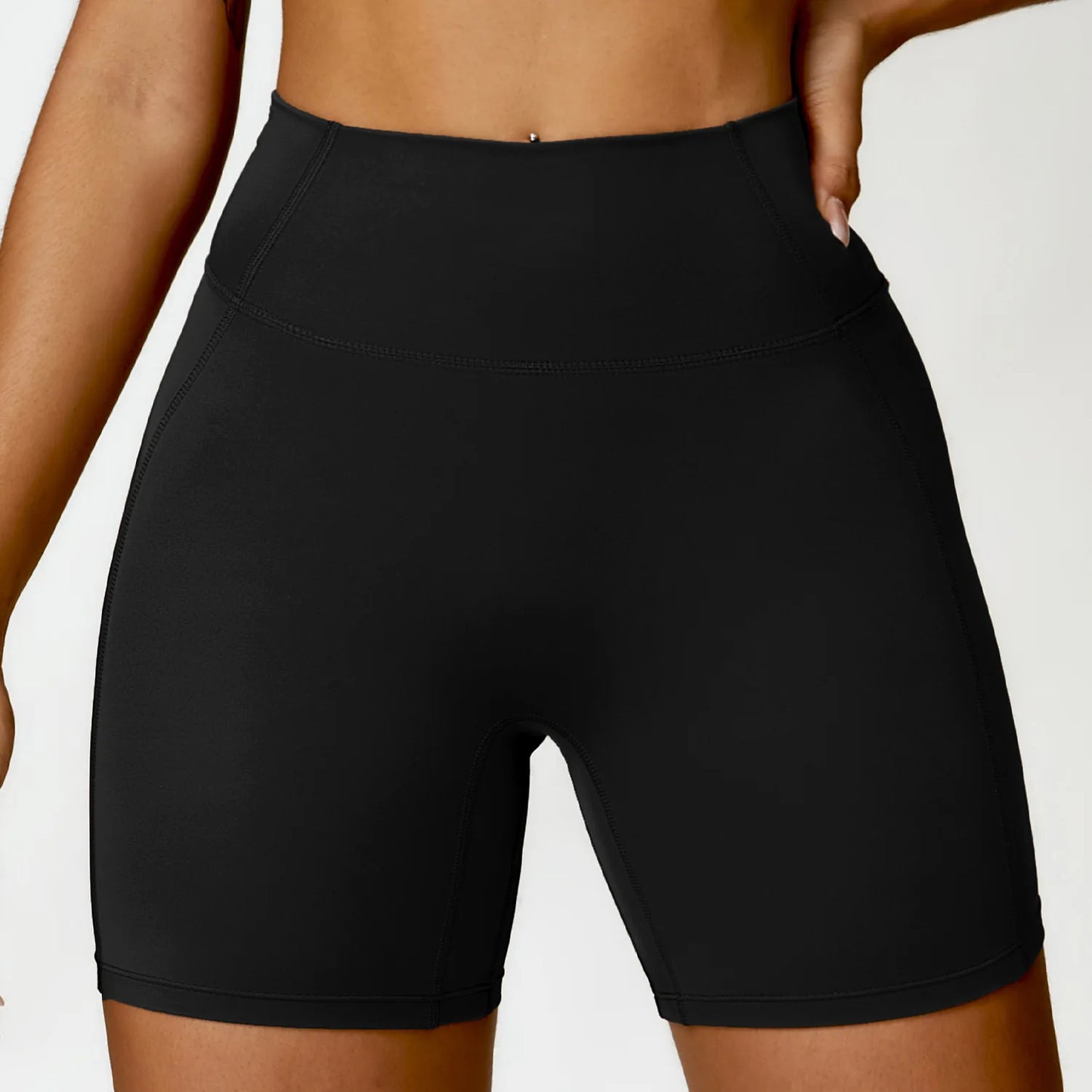 Buttery-Soft High-Waist Gym Shorts - Sculpt. Smooth. Stay-Put.