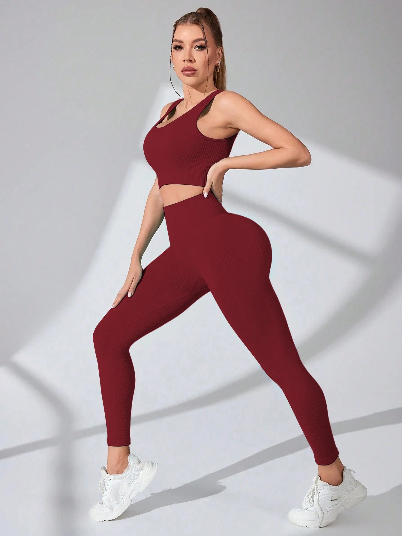 Ribbed Seamless Tank & Leggings Set - Sculpt. Smooth. Co-ord.