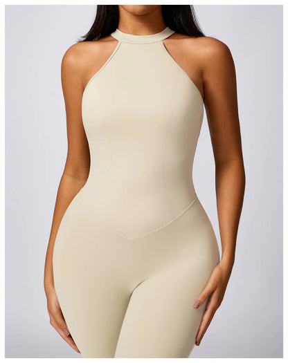 High-Neck Sculpt Jumpsuit - Minimal Effort. Maximum Polish.