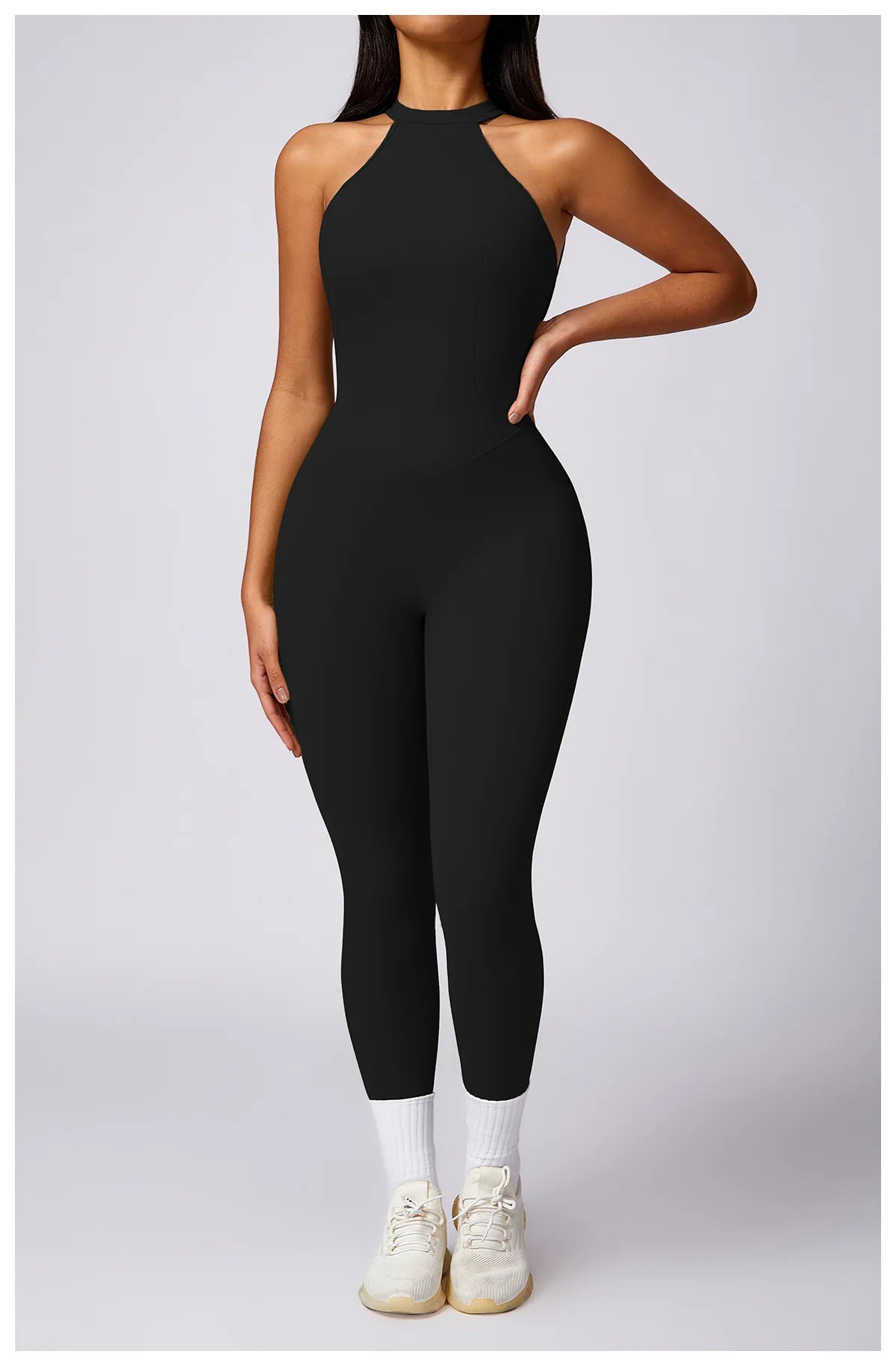 High-Neck Sculpt Jumpsuit - Minimal Effort. Maximum Polish.