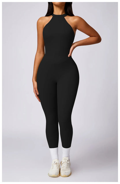 High-Neck Sculpt Jumpsuit - Minimal Effort. Maximum Polish.