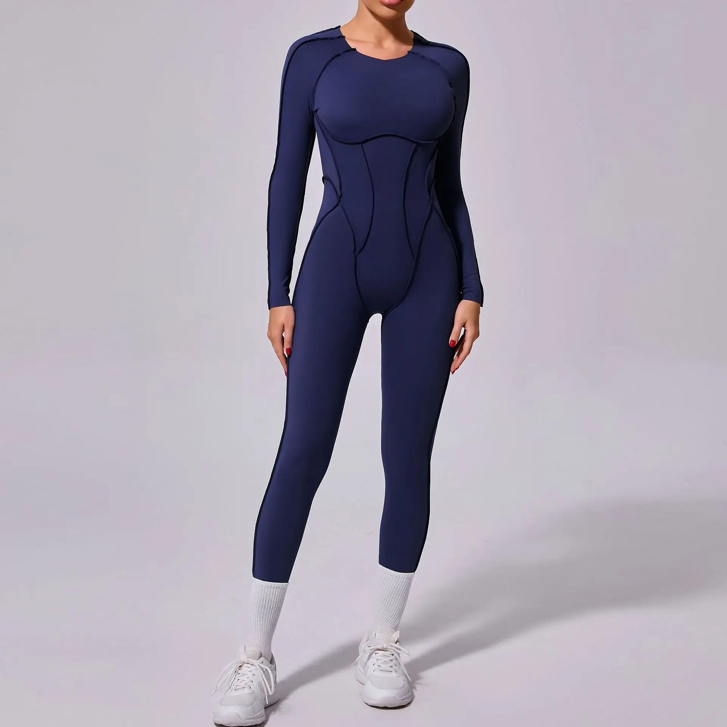 Long-Sleeve Sculpt Jumpsuit - Zip In? Zone In.