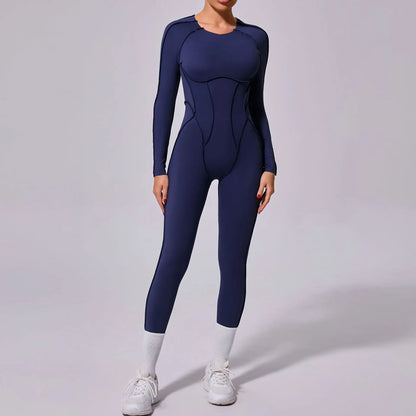 Long-Sleeve Sculpt Jumpsuit - Zip In? Zone In.