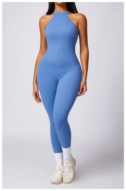 High-Neck Sculpt Jumpsuit - Minimal Effort. Maximum Polish.