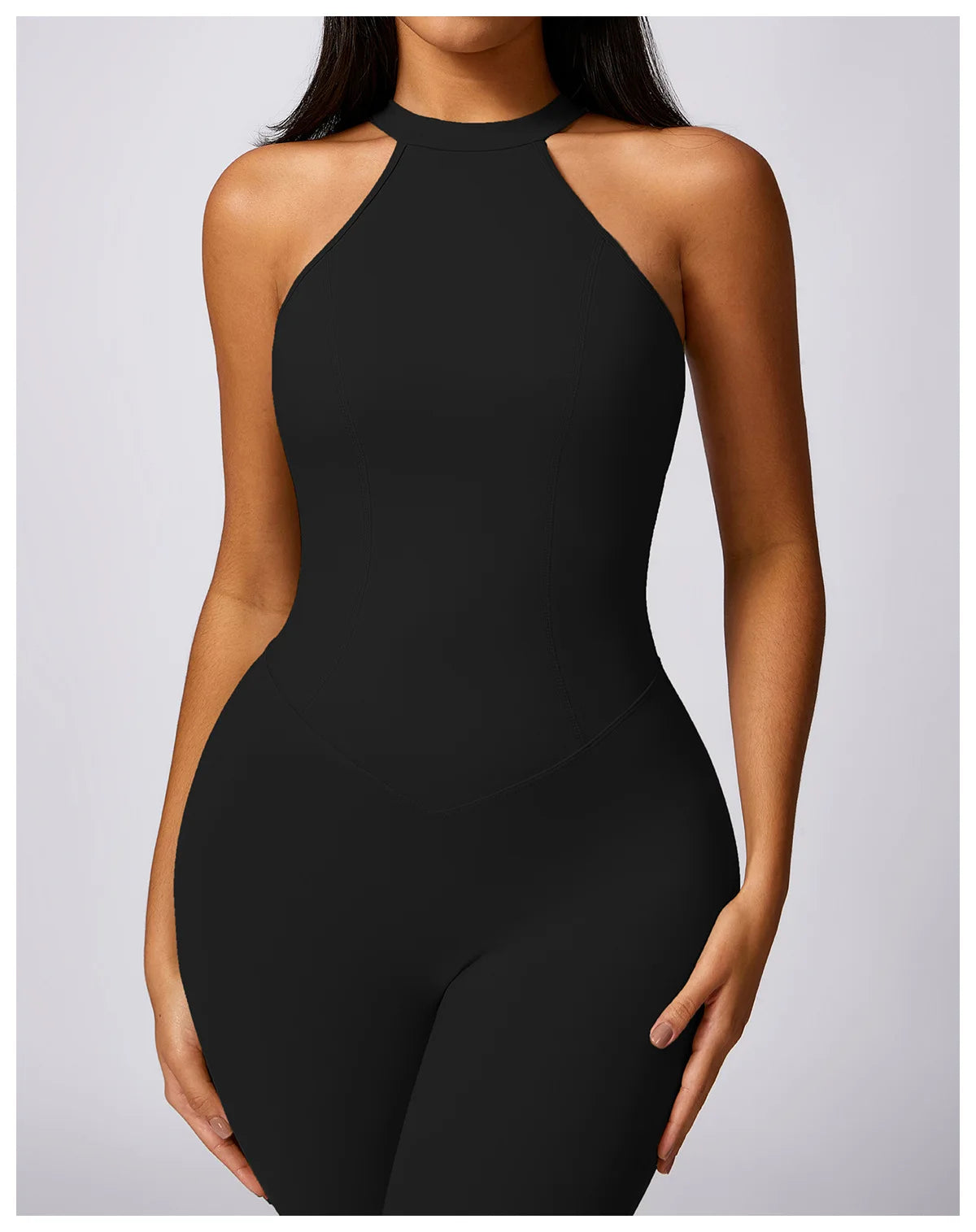 High-Neck Sculpt Jumpsuit - Minimal Effort. Maximum Polish.