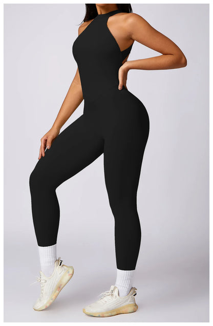 High-Neck Sculpt Jumpsuit - Minimal Effort. Maximum Polish.