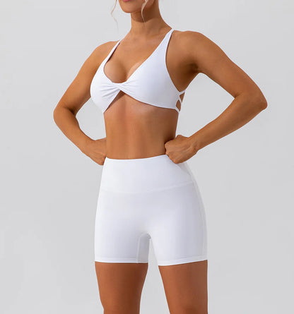 Twist-Front Strappy Sports Bra - Lift. Shape. Stay-Cool.
