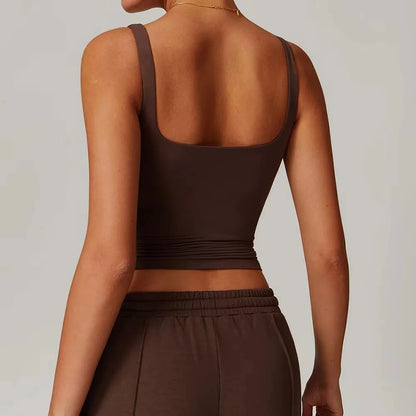 Square-Neck Longline Tank - Sleek Lines. Butter-Soft.