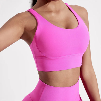 Criss-Cross Back Longline Sports Bra - Sleek Straps. Serious Support.