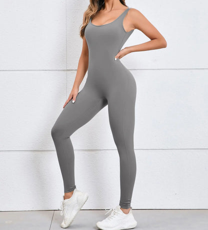 Scoop-Neck Sculpt Jumpsuit - One Piece. All Power.