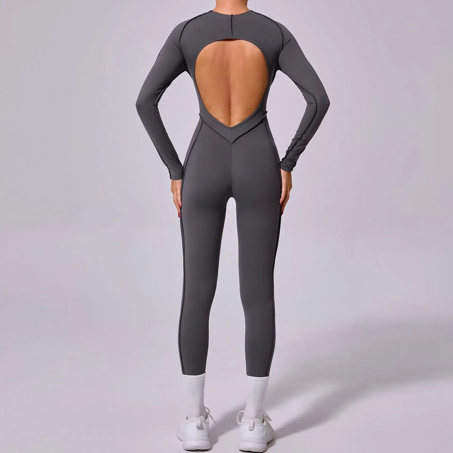 Long-Sleeve Sculpt Jumpsuit - Zip In? Zone In.