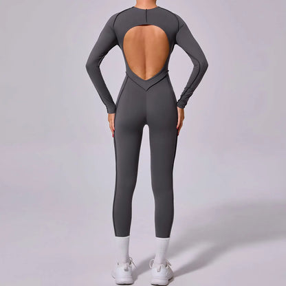 Long-Sleeve Sculpt Jumpsuit - Zip In? Zone In.