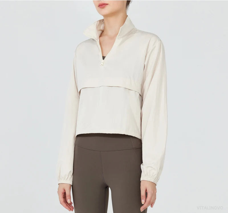 Lightweight Half-Zip Windbreaker - Run Light. Beat the Breeze.