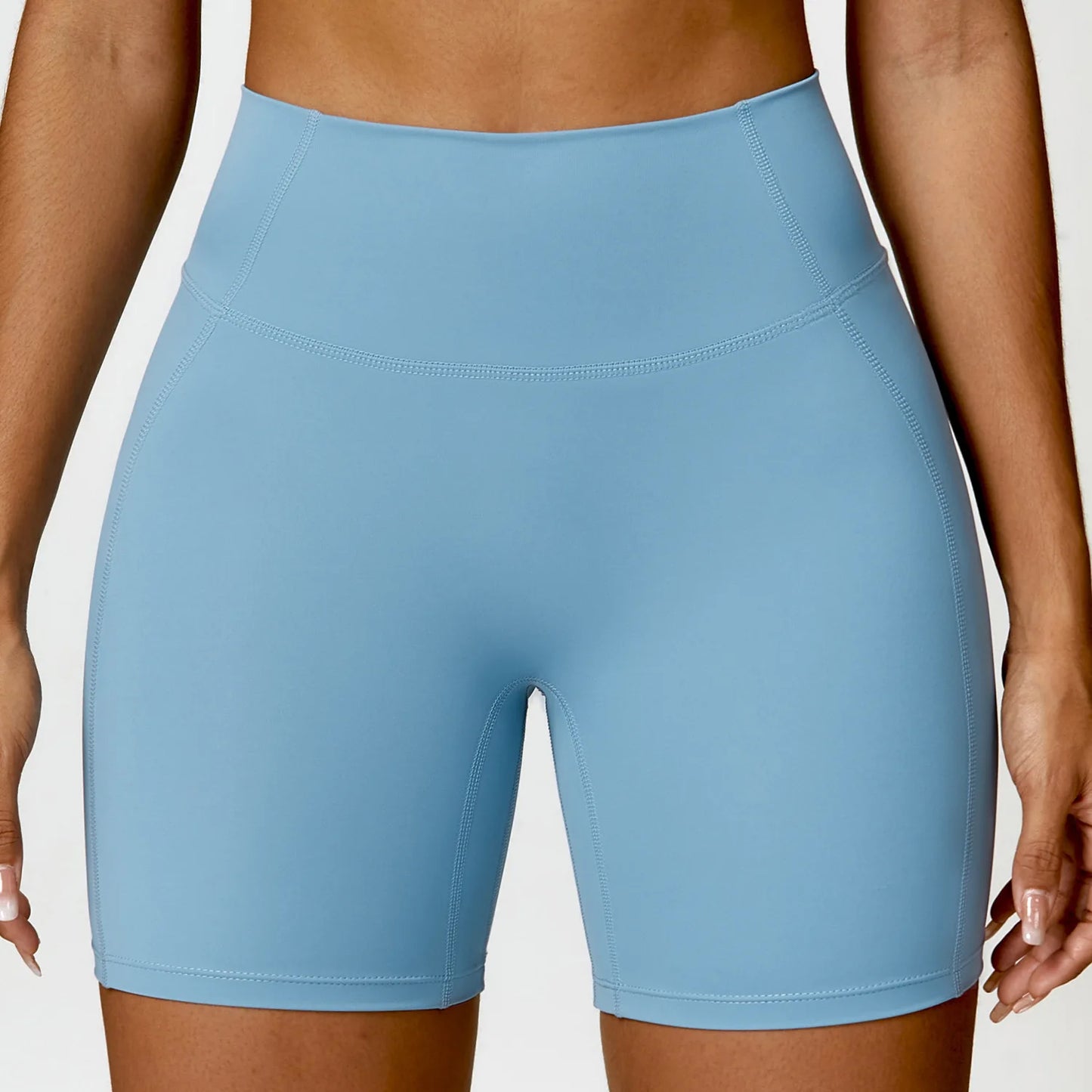 Buttery-Soft High-Waist Gym Shorts - Sculpt. Smooth. Stay-Put.