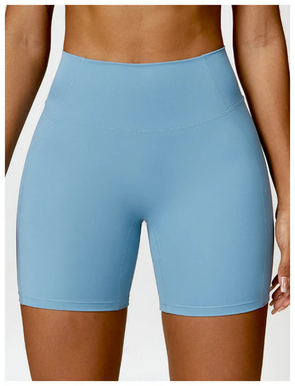 Buttery-Soft High-Waist Gym Shorts - Sculpt. Smooth. Stay-Put.