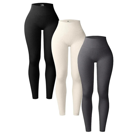 Seamless Ribbed High-Waist Leggings - Sculpt. Smooth. Squat-Proof.