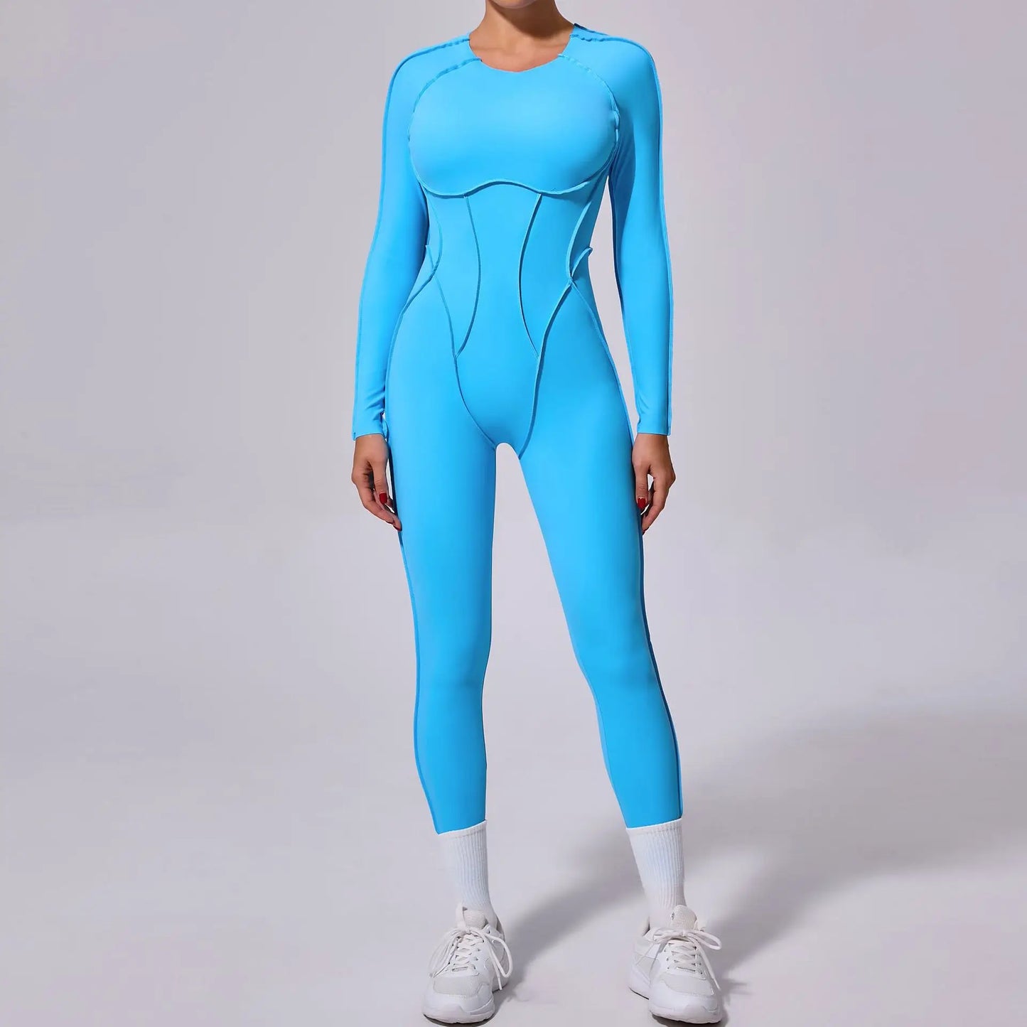 Long-Sleeve Sculpt Jumpsuit - Zip In? Zone In.