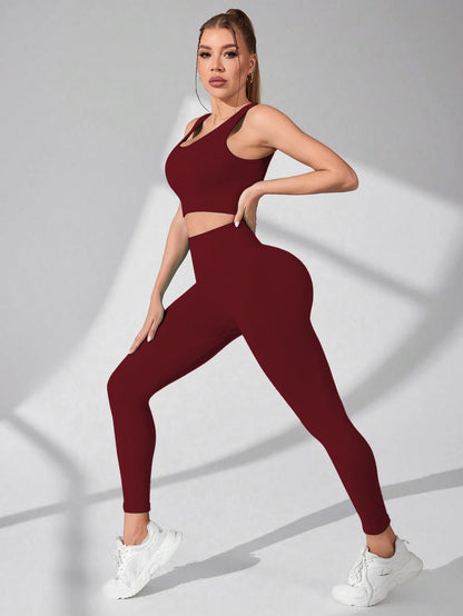 Ribbed Seamless Tank & Leggings Set - Sculpt. Smooth. Co-ord.